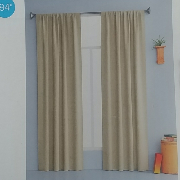 Room darkening curtain Tan 42 inchx 84 inch